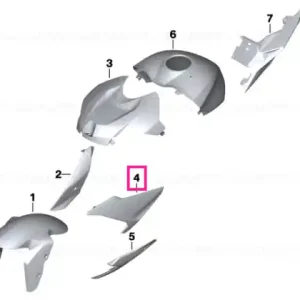 Panou lateral trim, stânga ROHTEIL ROHTEIL / BLANK - BMW Motorrad Ieftin