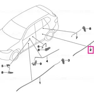 Popular Fibre-optic cond.door pocket rear right - BMW