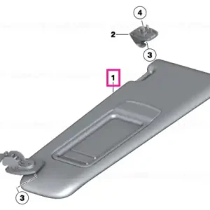 Preț redus Sun visor with label, right ANTHRAZIT - BMW