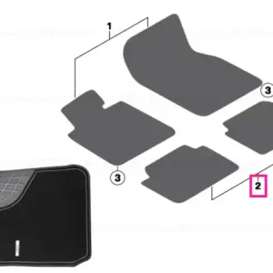 Floor mats, textile, rear LUXURY - BMW Preț mic