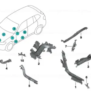 Preț redus Canal cablu, element lateral EPS - BMW